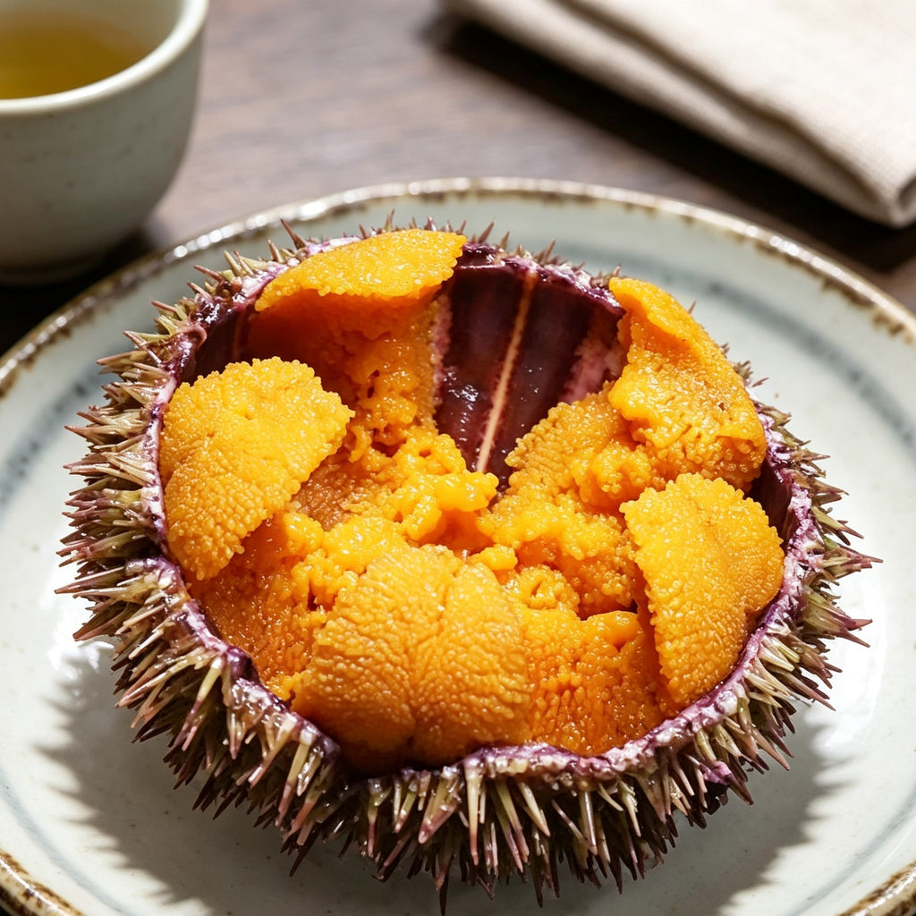 Fresh sea urchin roe in the shell (1)