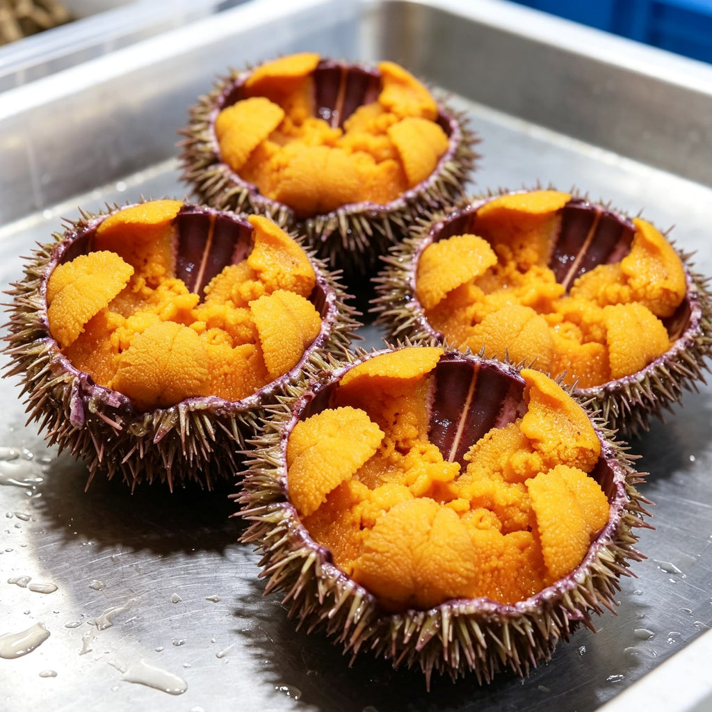 Fresh sea urchin roe in the shell (3)